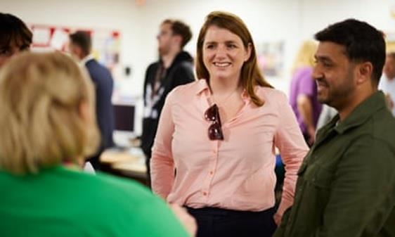Alison McGovern MP pictured with Sediq Shamal on a visit to Working Denbighshire
