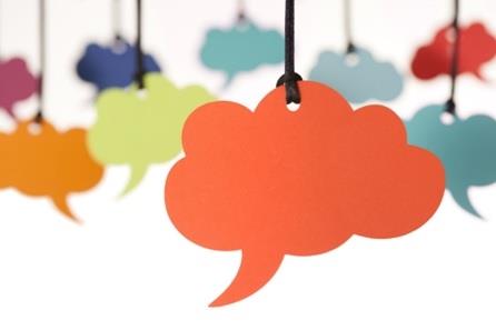 Colourful speech bubbles